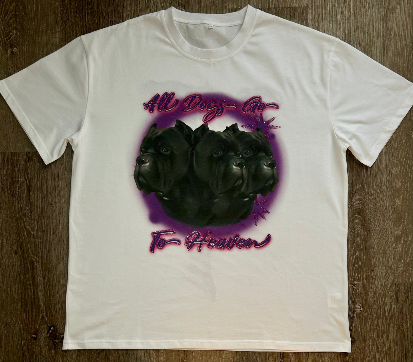 ‘All Dogs go to Heaven’ White Tee