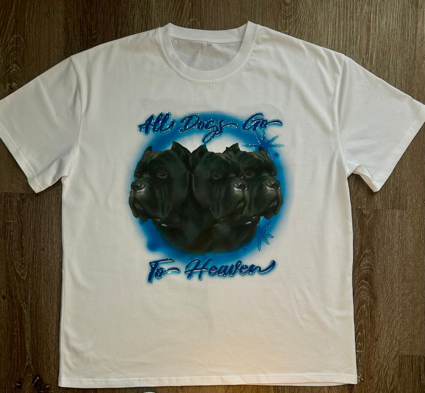 ‘All Dogs go to Heaven’ White Tee